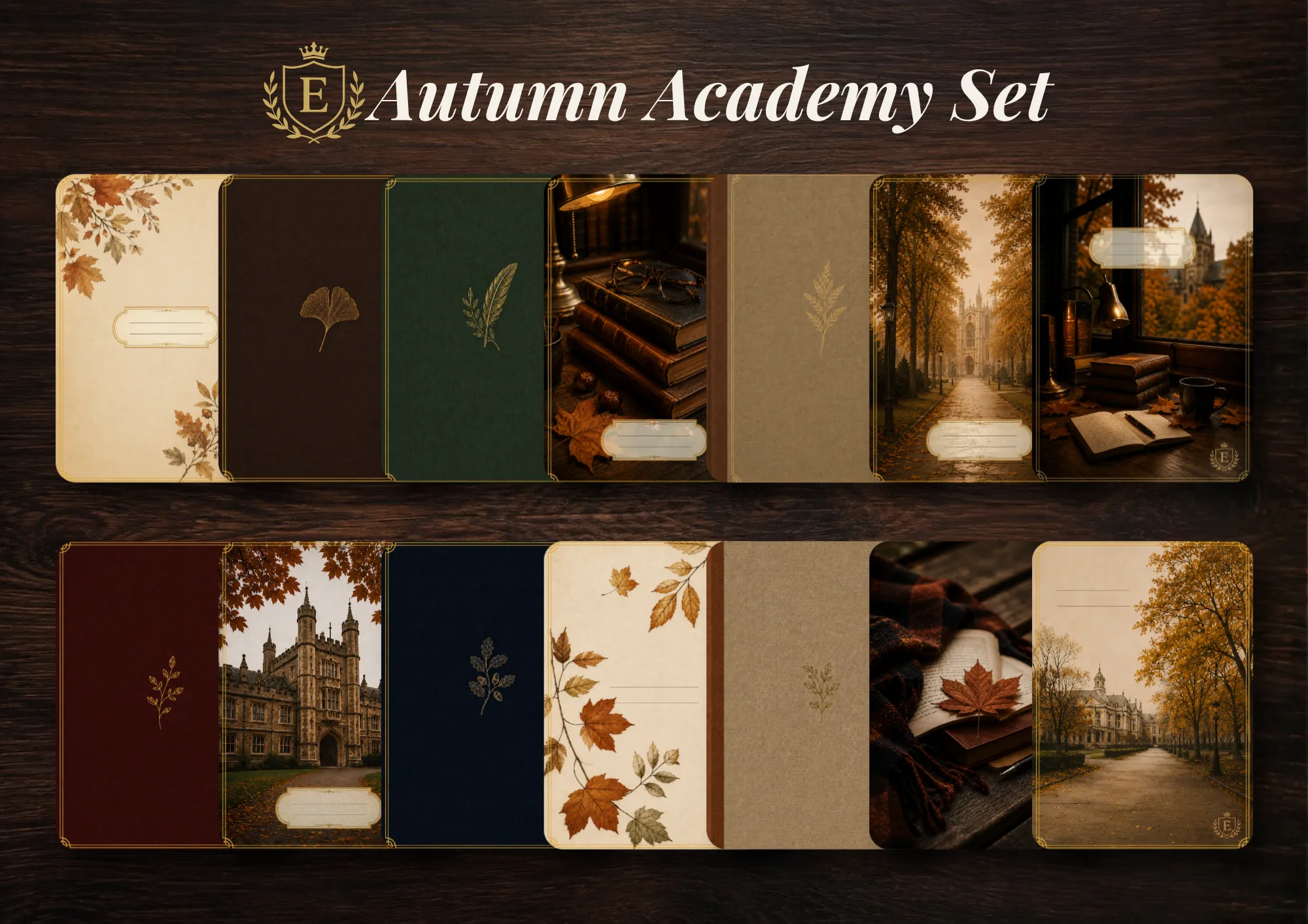 Autumn Academy Set — jesienne okładki