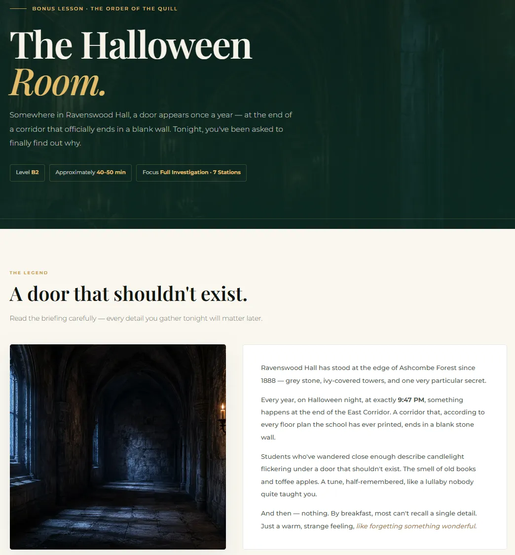 Halloween Investigation Autumn Academic Programme
