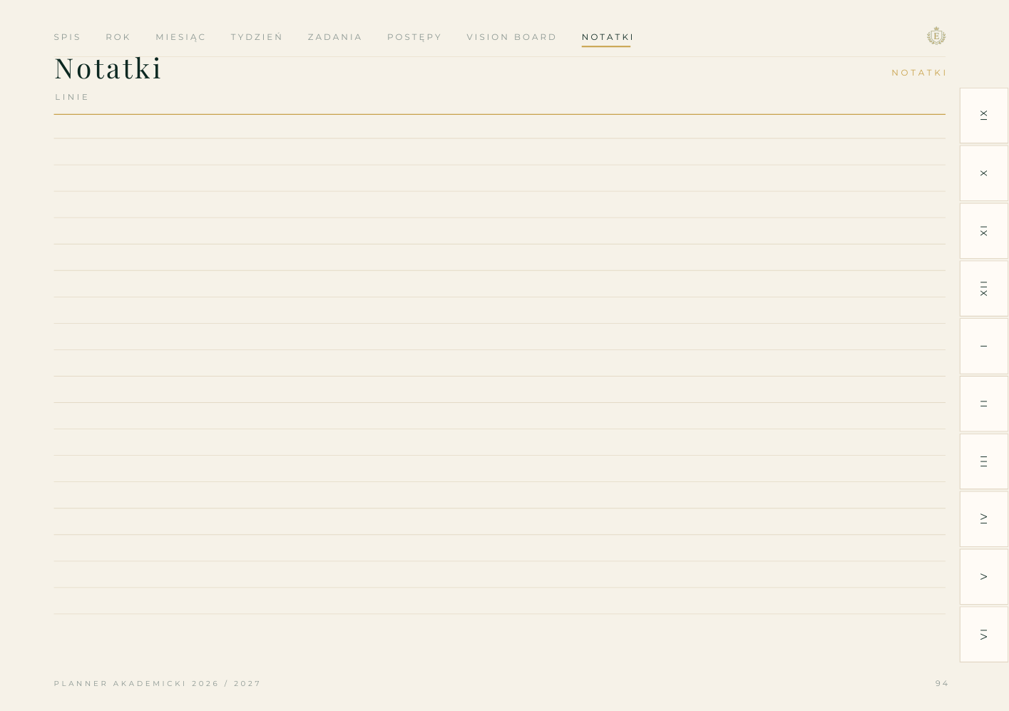 Notatki Planner Akademicki